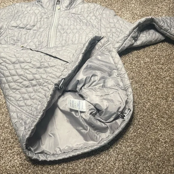Lands' End Light Gray Quilted Jacket - Picture 9 of 12